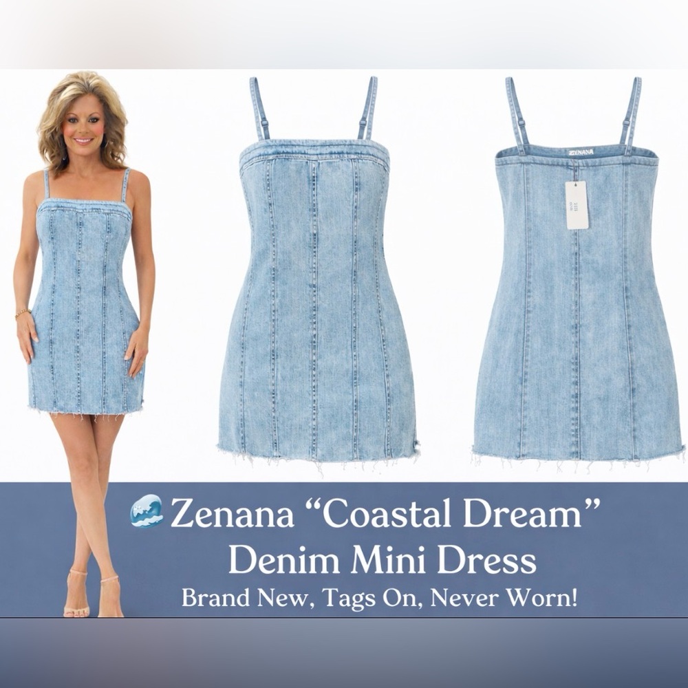 Zenana Outfitters Coastal Blue Mini Dress